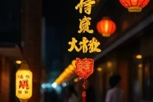 《回声走廊》长廊尽头一道门缝的惊悚海报画面